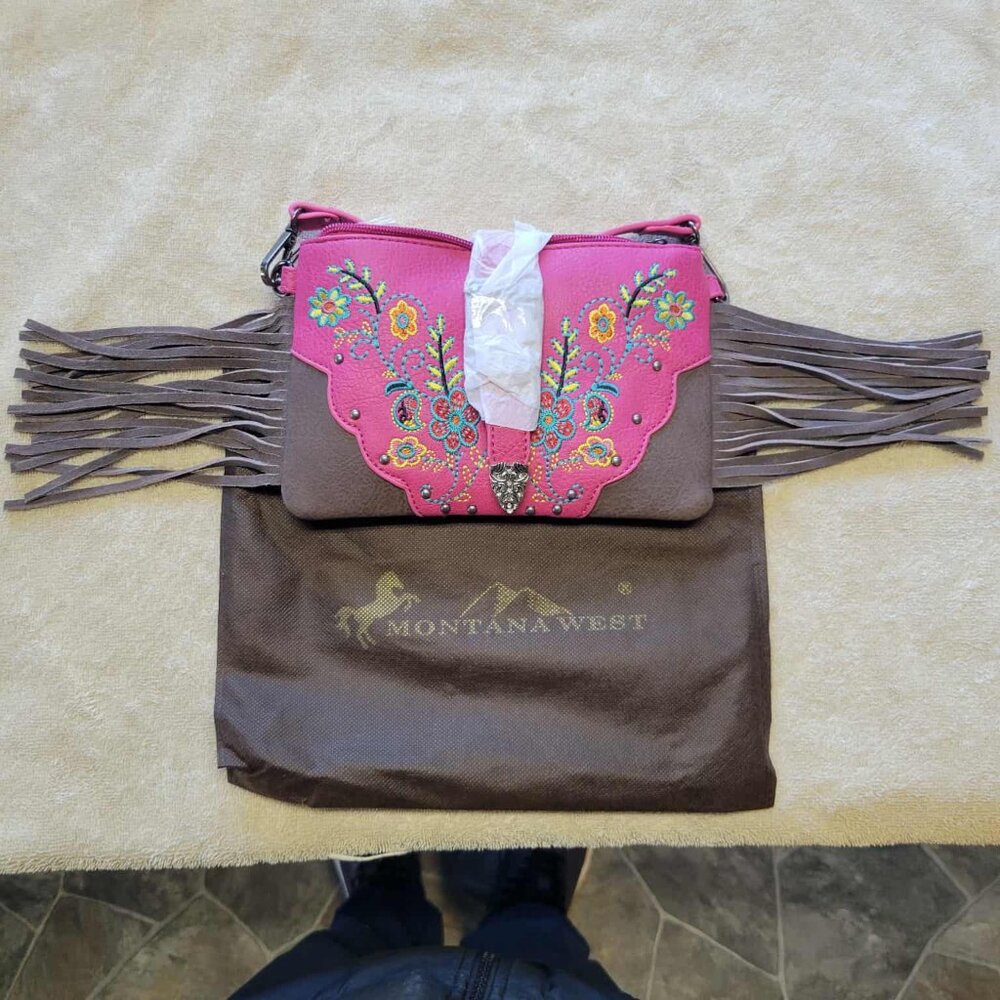 Montana West Small Cross Body Purse Pink